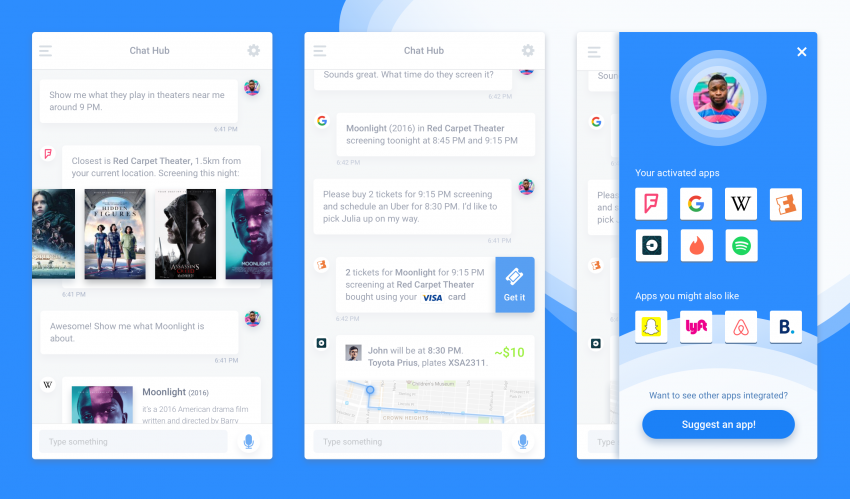 Conversational iOS UI Free kit for Sketch - FreebiesUI