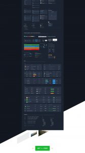 Dark theme 5800 long canvas ui kit design elements