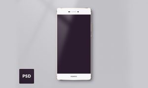 Huawei P8 Lite Mockup Template for PSD
