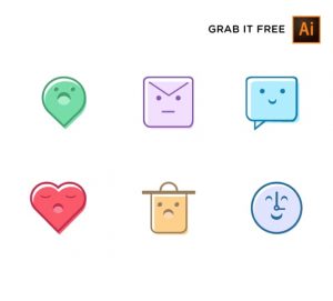 Cute and Sweet Vector Icons for UI designers