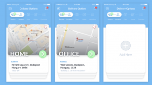 Delivery Options App Design UI Kit for Sketch Designers
