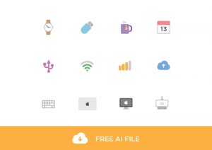 Free Vector Tech Icons for Web and Mobile projects