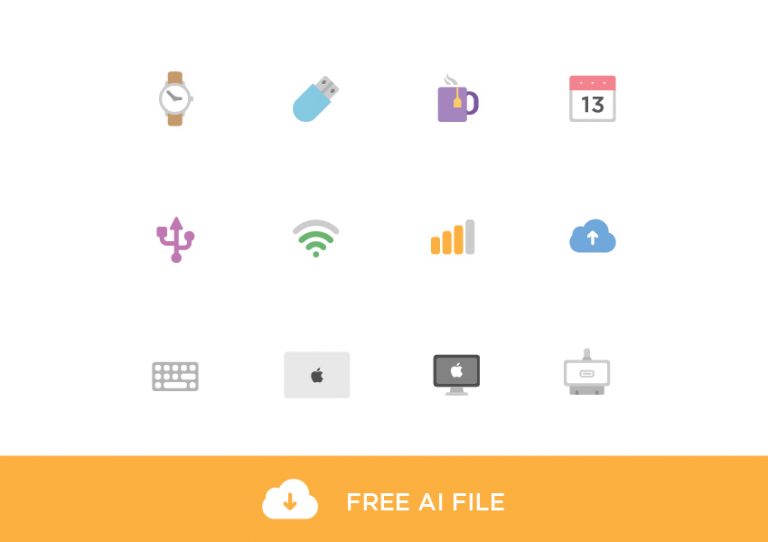 12 Tech Free Icons - Macbook Apple, USB, Keyboard and More for ...