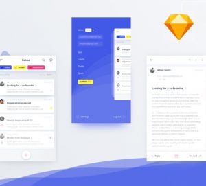 App Design Mail Mobile Client for Sketch