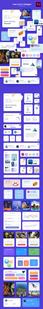 Free UI Kit & Widgets - Download Modern UI Kit for Adobe Xd - FreebiesUI