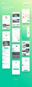 Harmony App Design UI Kit for Sketch - Location Mobile App Concept