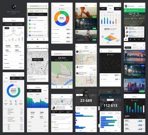 Tracking App Design UI Kit - FREE PSD - FreebiesUI