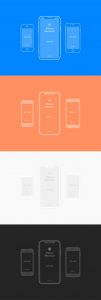 iPhone X, SE and 8 Free Vector Mockup