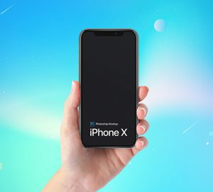 iPhone X Free Hand Mockup PSD