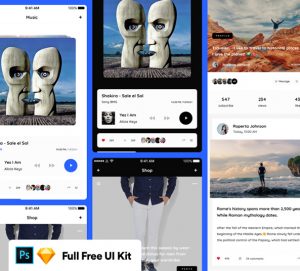 Vera Block Mega UI Kit for PSD and Sketch