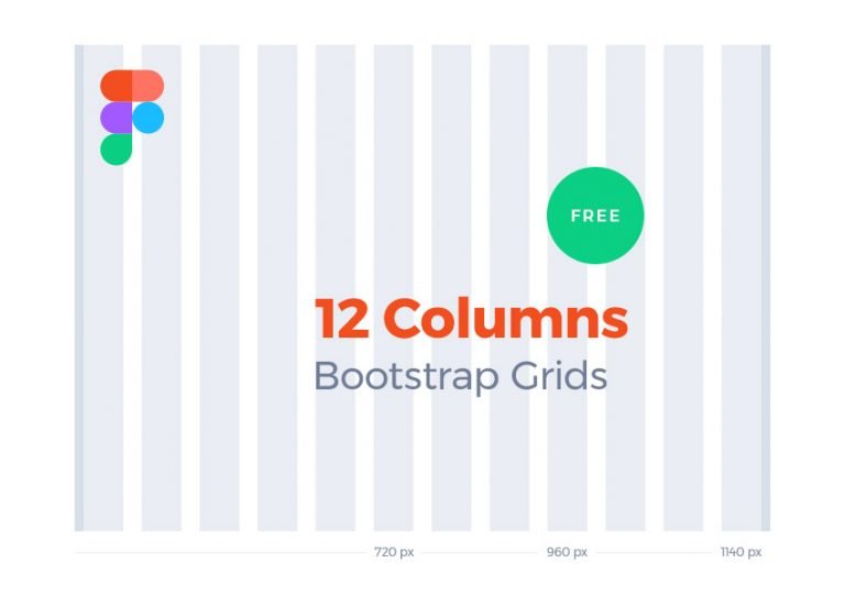Bootstrap Grid Templates - 12 Columns Figma Grid System - FreebiesUI