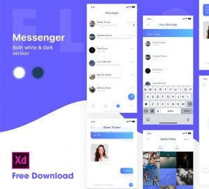 Messenger Chat App Design UI Kit for Adobe Xd - 6 Screens