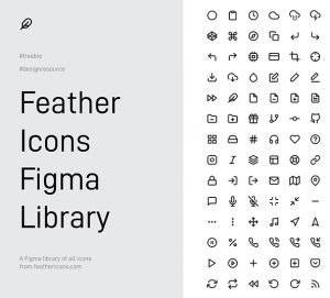 266 Feather Figma Icons Library for Web Designers