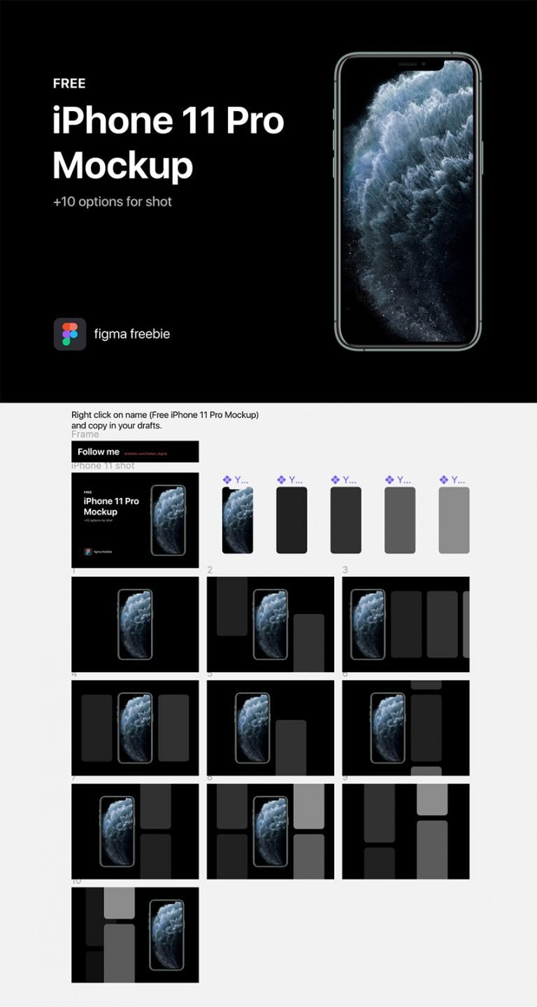iPhone 11 Pro Mockup - FREE Figma Asset - FreebiesUI