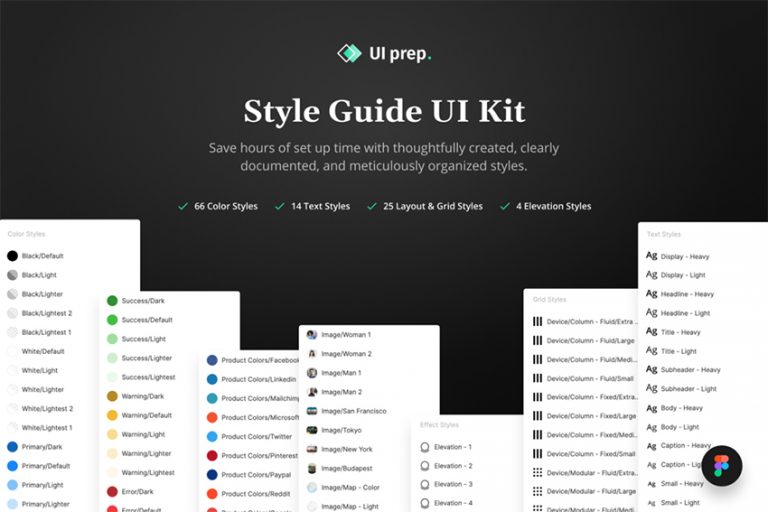 UI Prep Style Guide - Figma resources - FreebiesUI