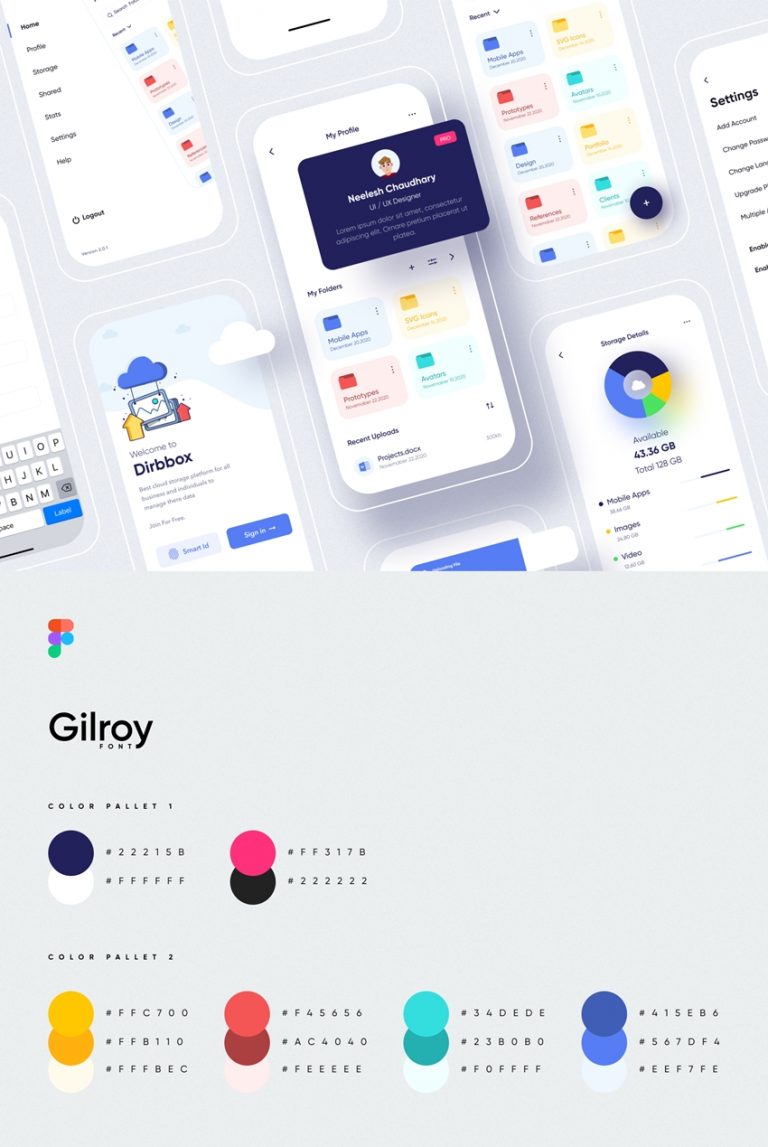 Online Cloud Storage - Figma Freebie - FreebiesUI