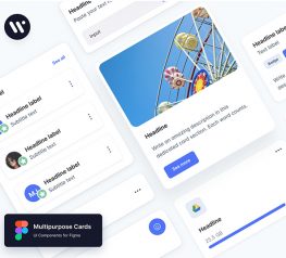 Multipurpose Cards UI Kit - Figma Freebie - FreebiesUI
