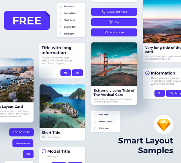 Sketch Smart Layout Kit - Sketch Resource - FreebiesUI