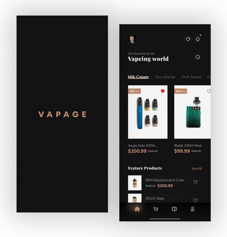 Vape Scriptui Vapeshop UI concept - Figma Resources - FreebiesUI