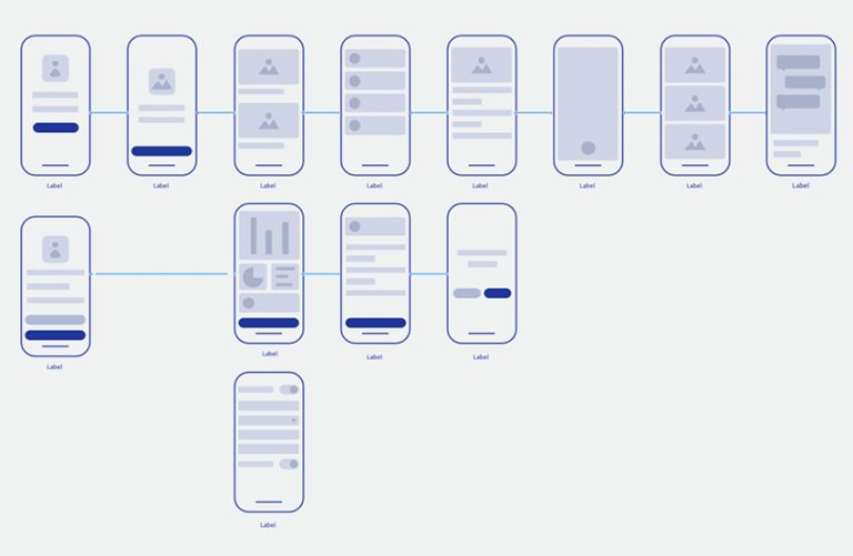 Mobile Tiny UI Wireframe - Adobe XD Resources - FreebiesUI