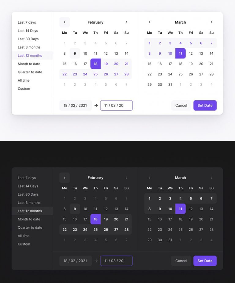 Date Picker Component - Figma Resource - FreebiesUI