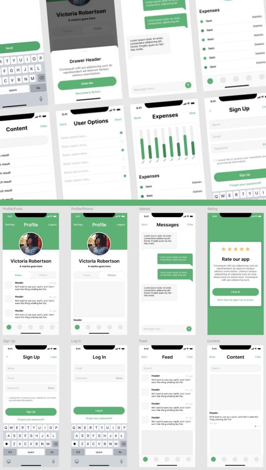 Mobile UI kit - Figma - FreebiesUI