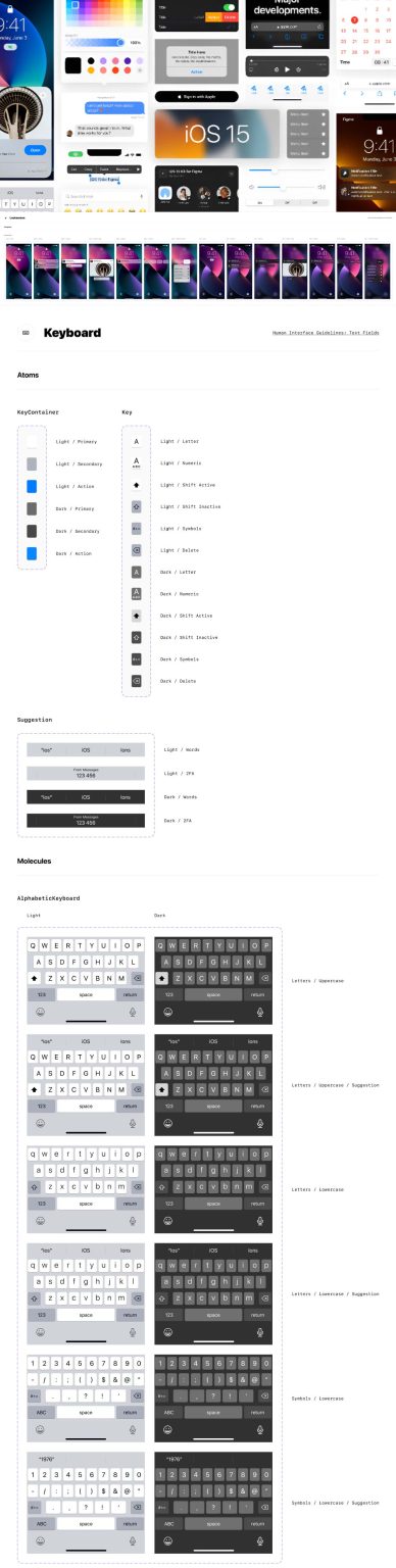 iOS 15 UI Kit for Figma - Figma - FreebiesUI