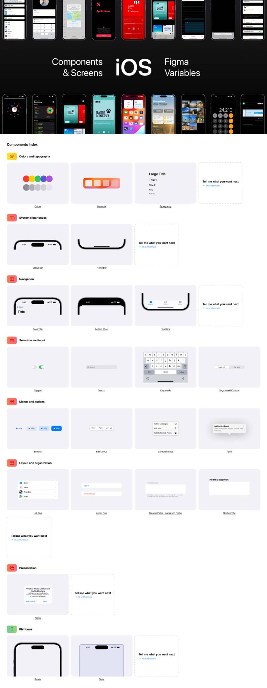 Apple iOS UI Kit - Figma - FreebiesUI