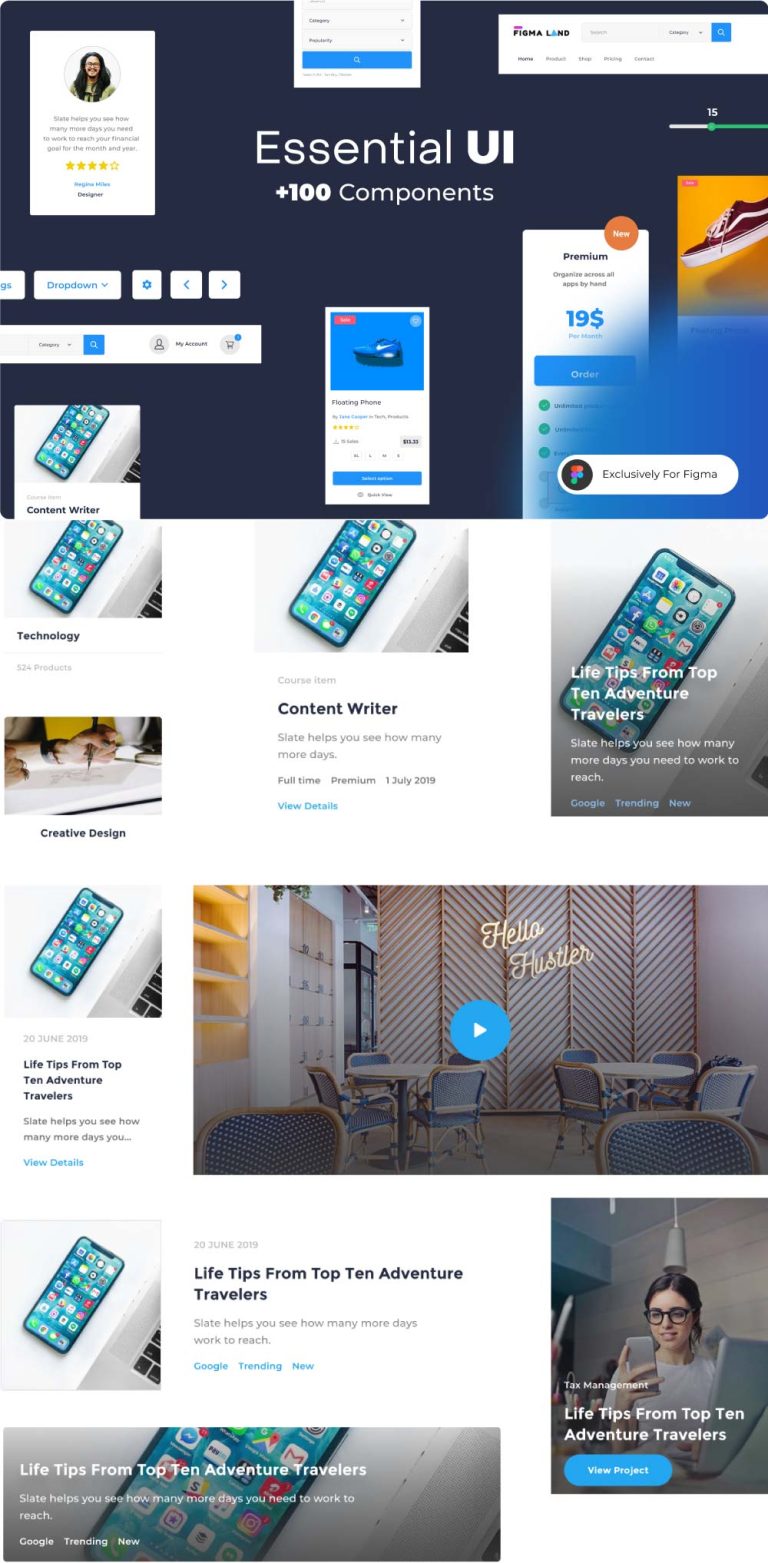 Essential UI Kit - Figma - FreebiesUI